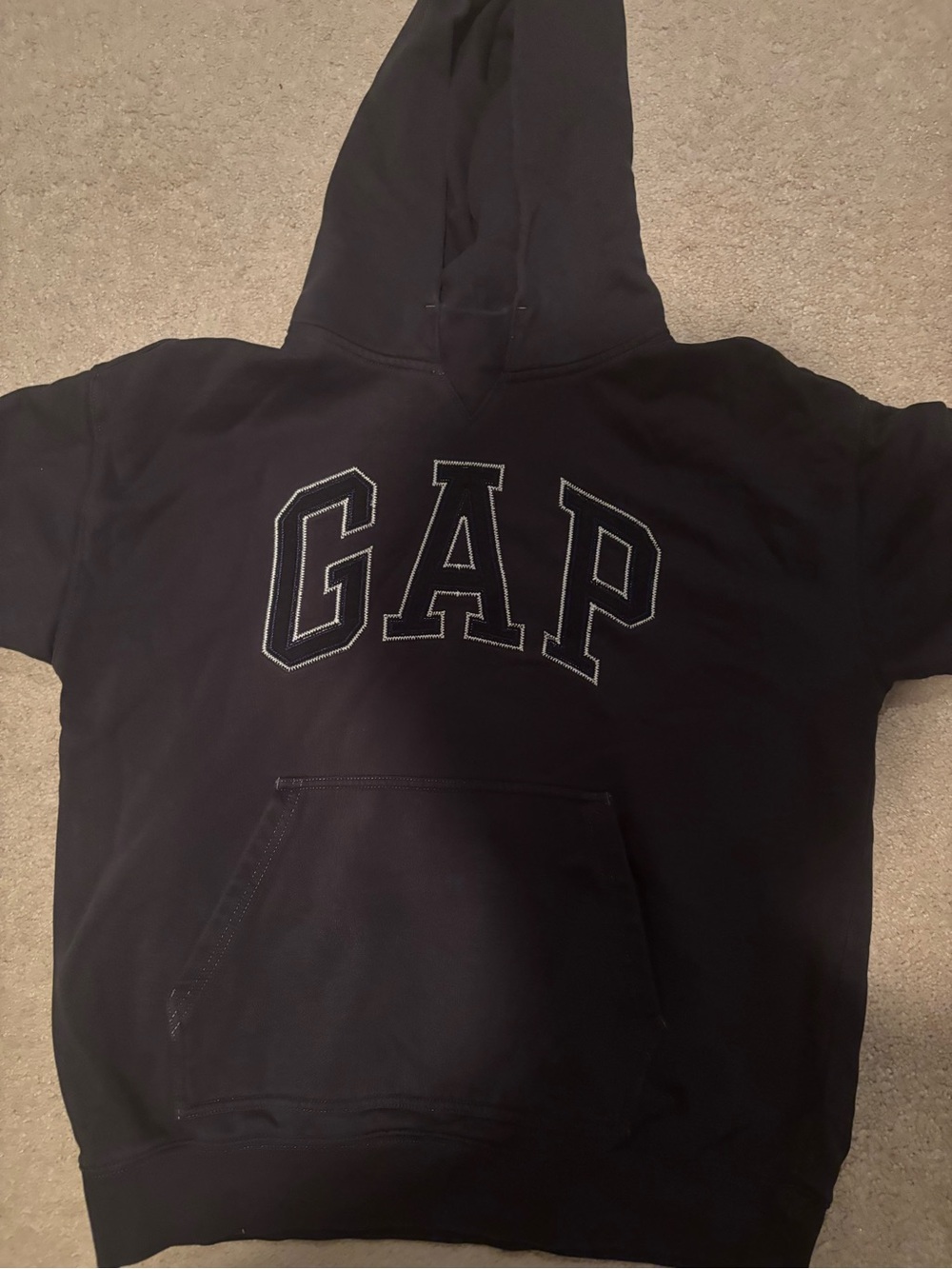 GAP Teen Black Sherpa-Lined Hoodie